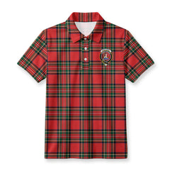 Monypenny Tartan Crest Birdseye Mesh Polo Shirt