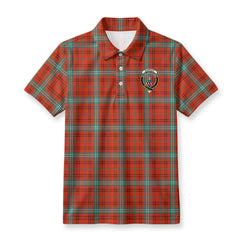 Morrison Red Ancient Tartan Crest Birdseye Mesh Polo Shirt