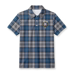 Napier Modern Tartan Crest Birdseye Mesh Polo Shirt