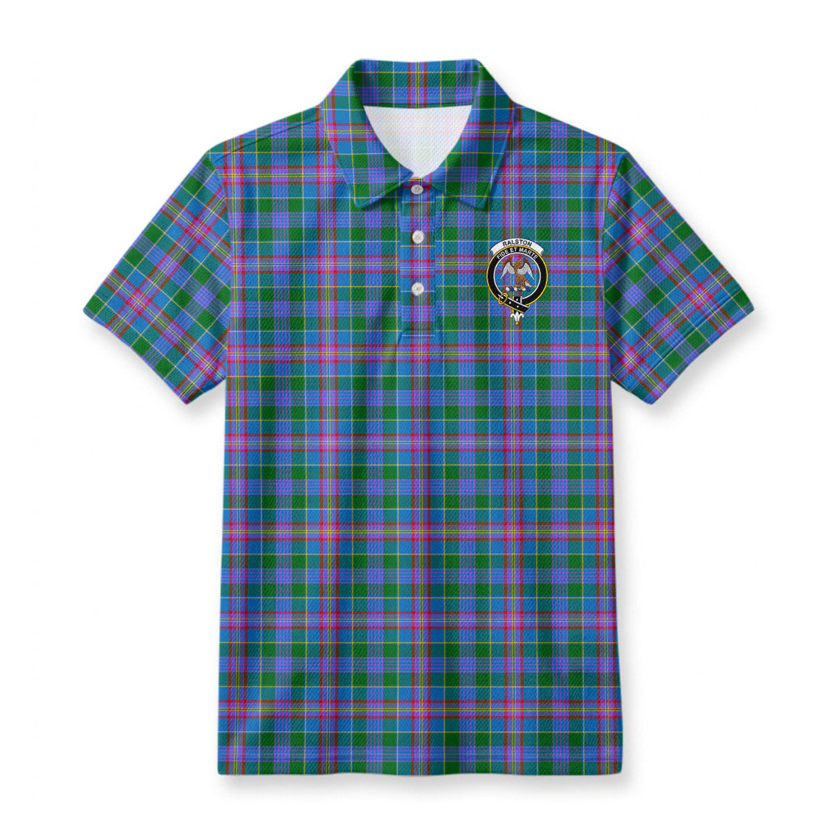 Ralston Tartan Crest Birdseye Mesh Polo Shirt