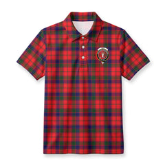 Reid Modern Tartan Crest Birdseye Mesh Polo Shirt