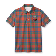 Robertson Ancient Tartan Crest Birdseye Mesh Polo Shirt