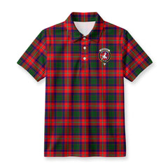 Roxburgh District Tartan Crest Birdseye Mesh Polo Shirt