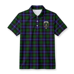 Russell Modern Tartan Crest Birdseye Mesh Polo Shirt