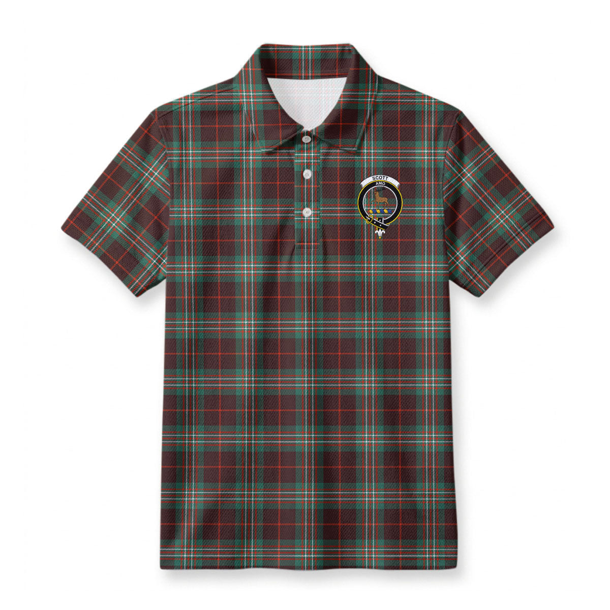 Scott Brown Ancient Tartan Crest Birdseye Mesh Polo Shirt