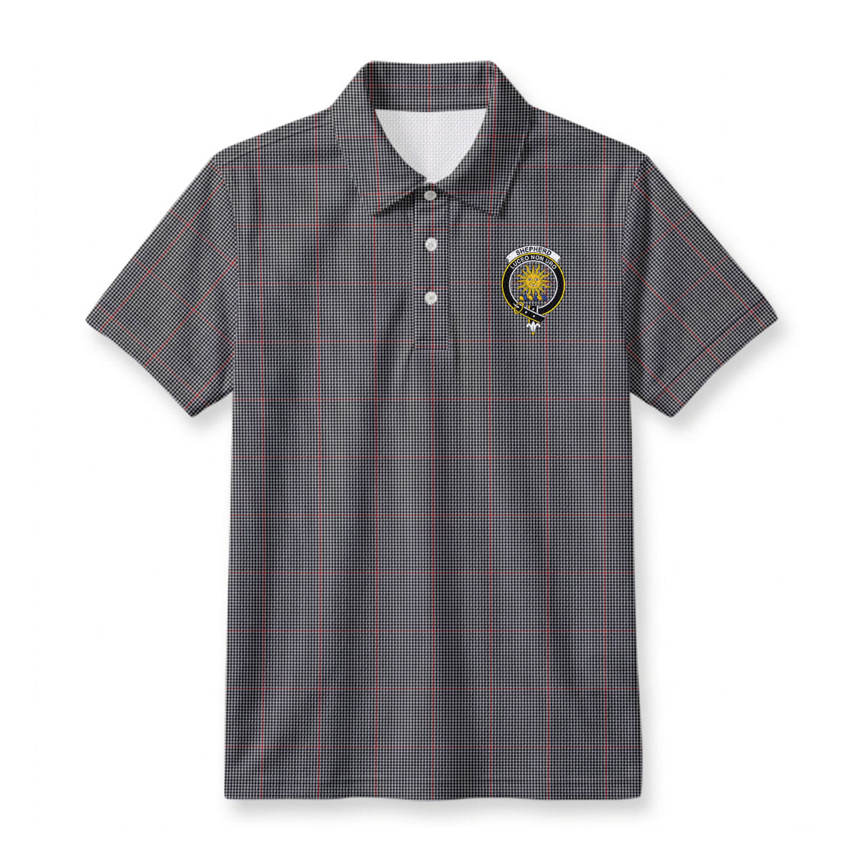 Shepherd Tartan Crest Birdseye Mesh Polo Shirt