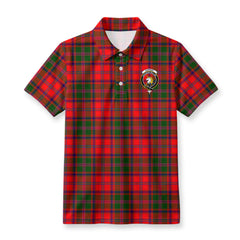 Stewart of Appin Modern Tartan Crest Birdseye Mesh Polo Shirt