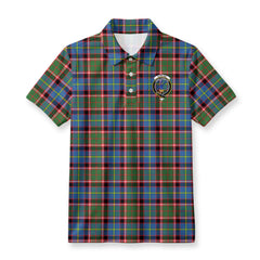 Stirling (of Cadder-Present Chief) Tartan Crest Birdseye Mesh Polo Shirt