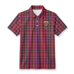 Udny Tartan Crest Birdseye Mesh Polo Shirt