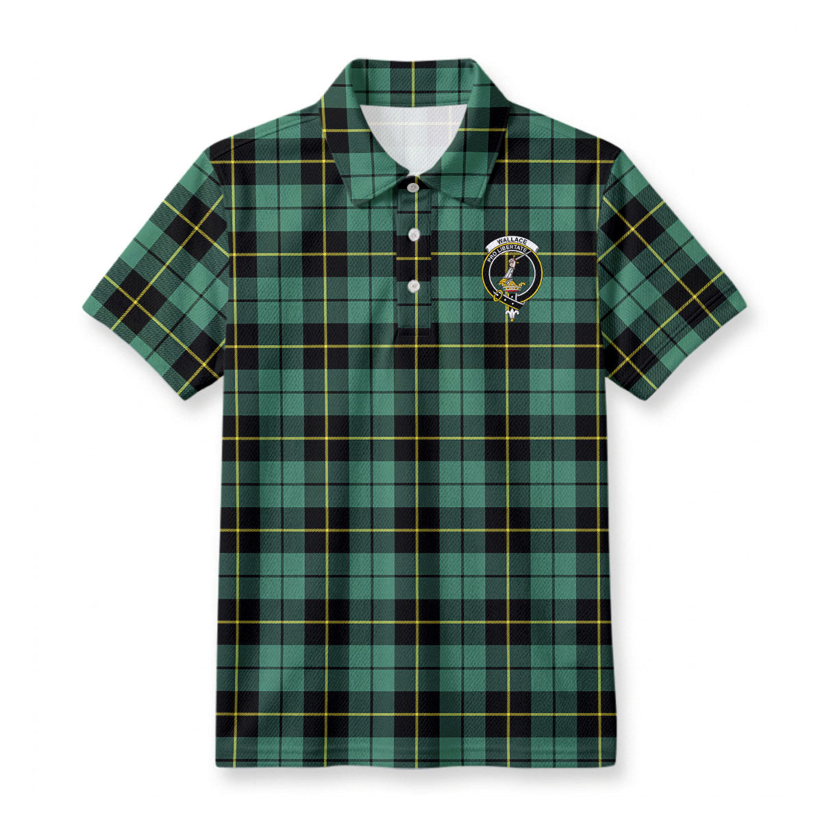 Wallace Hunting Ancient Tartan Crest Birdseye Mesh Polo Shirt