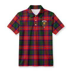 Wauchope (or Waugh) Tartan Crest Birdseye Mesh Polo Shirt