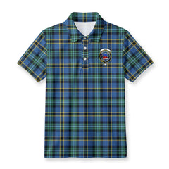 Weir Ancient Tartan Crest Birdseye Mesh Polo Shirt