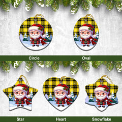 Barclay Dress Modern Tartan Christmas Ceramic Ornament - Santa Claus In Kilt Style