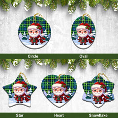 Campbell of Breadalbane Ancient Tartan Christmas Ceramic Ornament - Santa Claus In Kilt Style