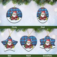 Elliot Ancient Tartan Christmas Ceramic Ornament - Scottish Santa Style