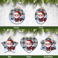 Glendinning Tartan Christmas Ceramic Ornament - Santa Claus In Kilt Style