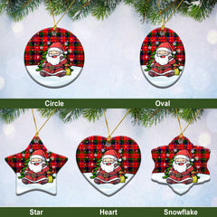 MacNaughten Tartan Christmas Ceramic Ornament - Scottish Santa Style