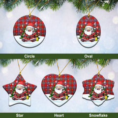 McFarlane Modern Tartan Christmas Ceramic Ornament - Scottish Santa Style