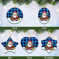 McKerrell Tartan Christmas Ceramic Ornament - Scottish Santa Style