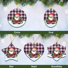 McPherson Hunting Modern Tartan Christmas Ceramic Ornament - Scottish Santa Style