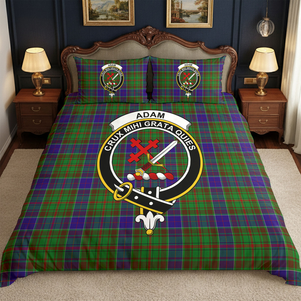 Adam Tartan Crest Bedding Set