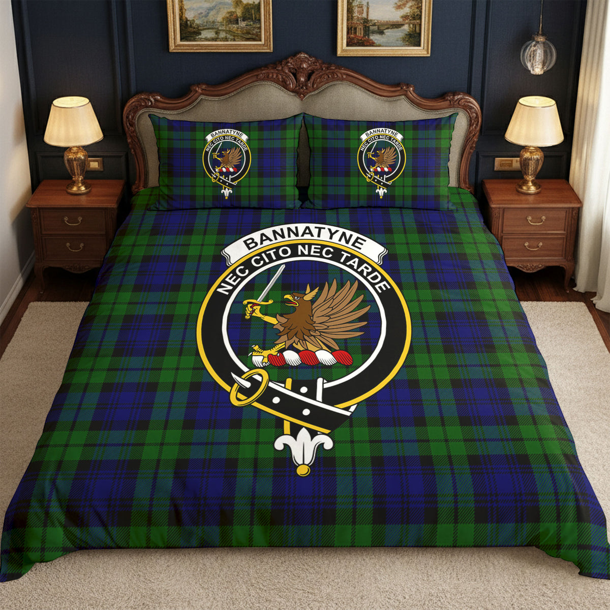Bannatyne Tartan Crest Bedding Set