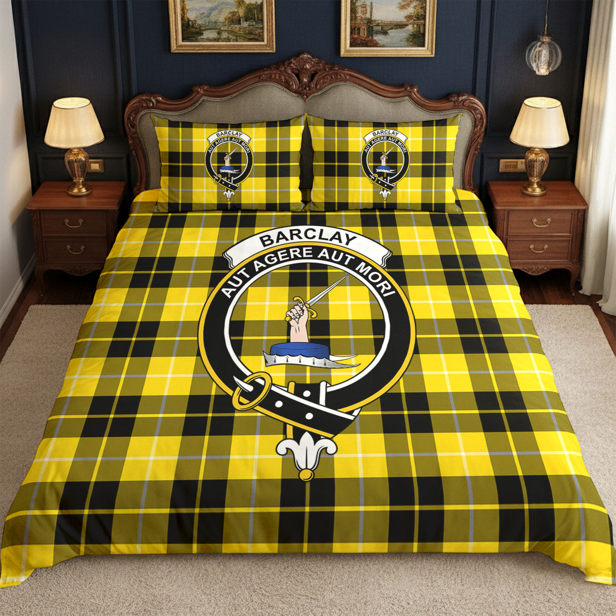 Barclay Dress Modern Tartan Crest Bedding Set