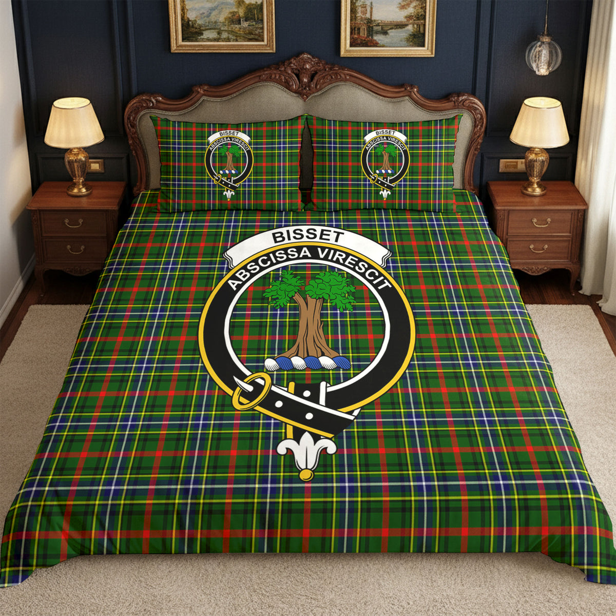 Bisset Tartan Crest Bedding Set