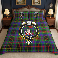 Brodie Hunting Modern Tartan Crest Bedding Set