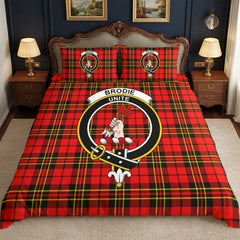 Brodie Modern Tartan Crest Bedding Set