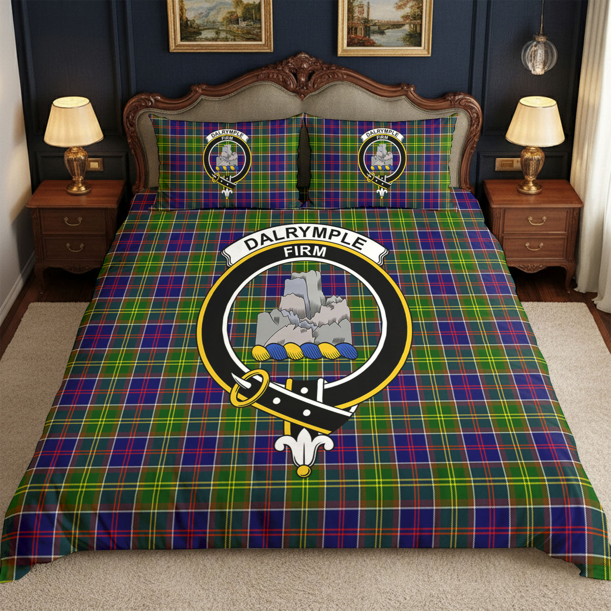 Dalrymple Tartan Crest Bedding Set