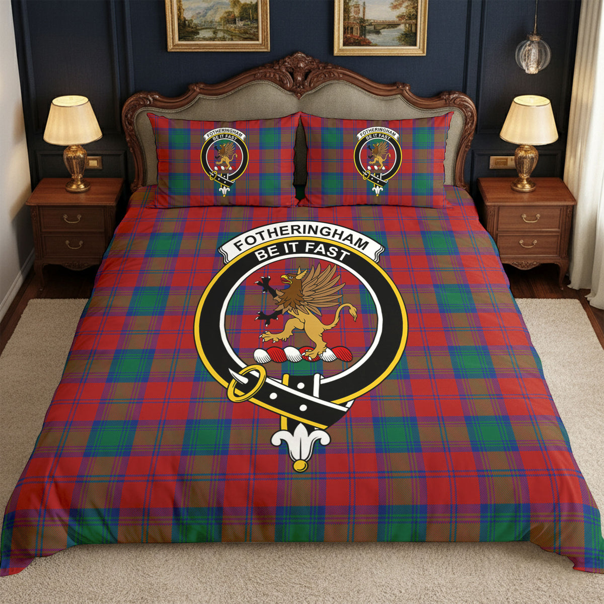 Fotheringham Tartan Crest Bedding Set