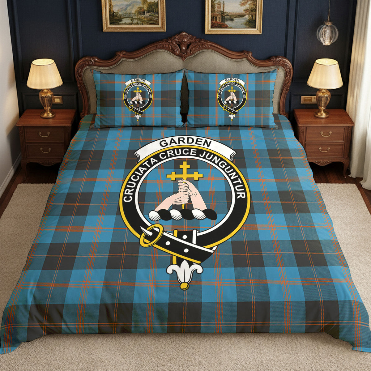 Garden Tartan Crest Bedding Set
