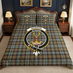 Gordon Weathered Tartan Crest Bedding Set