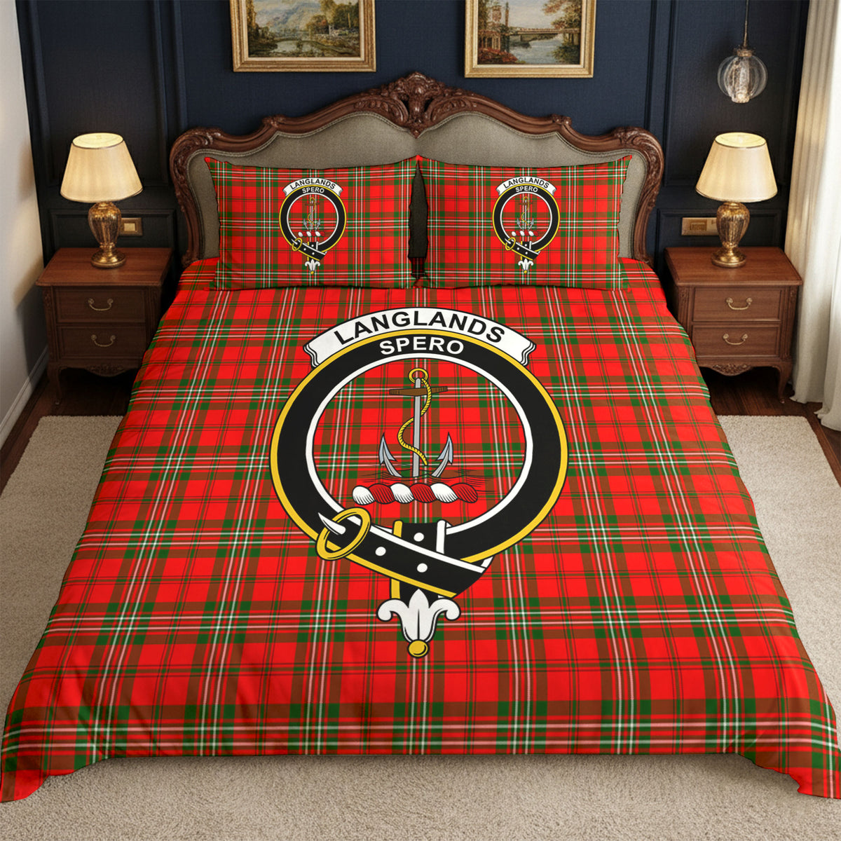 Langlands Tartan Crest Bedding Set