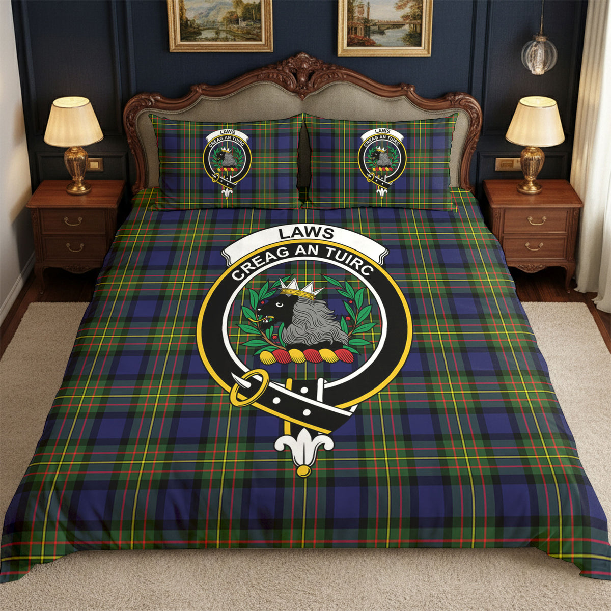 Laws Tartan Crest Bedding Set