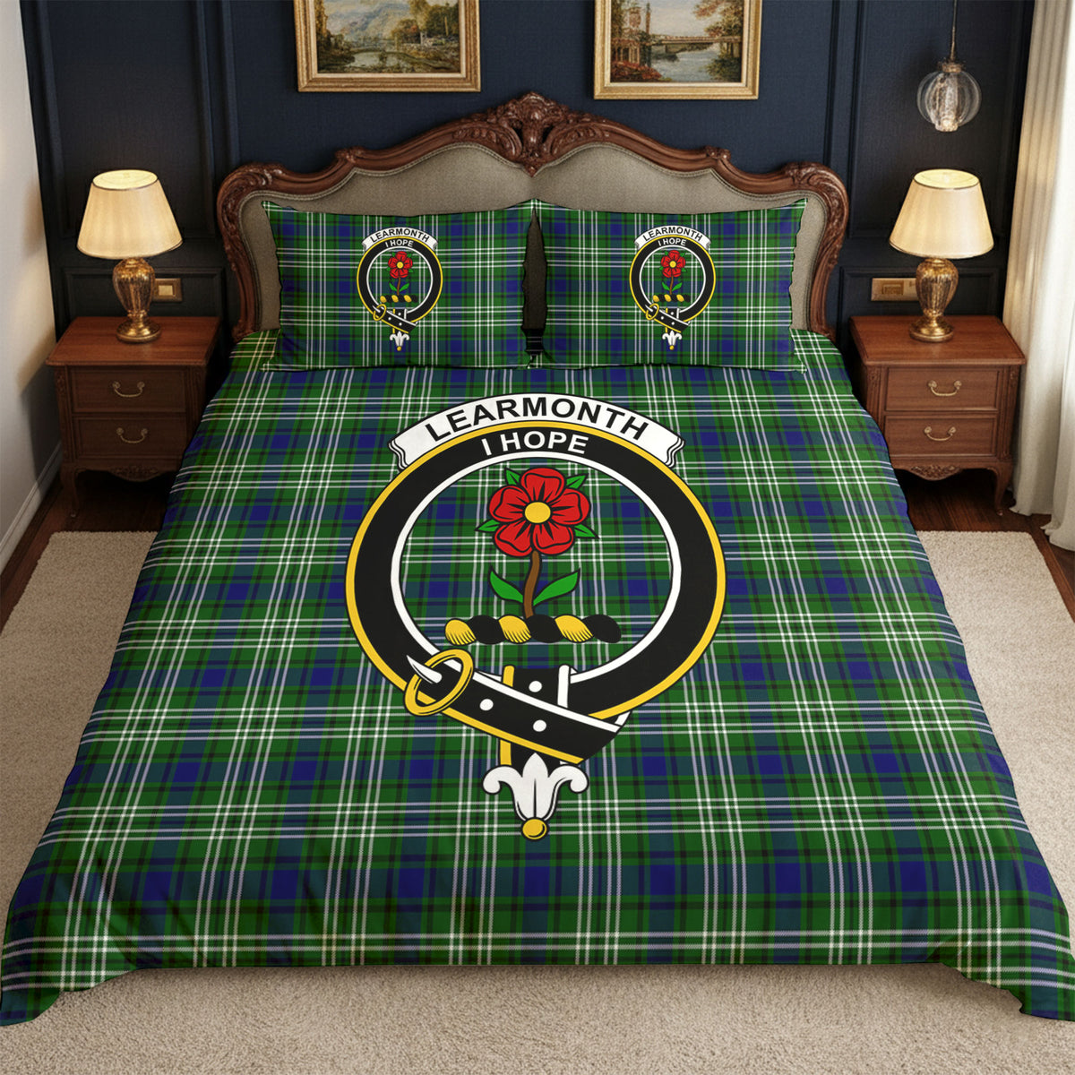 Learmonth Tartan Crest Bedding Set
