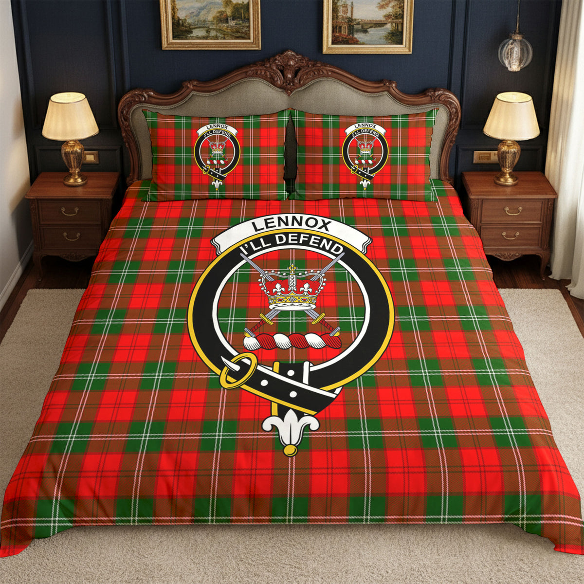 Lennox (Lennox Kincaid) Tartan Crest Bedding Set