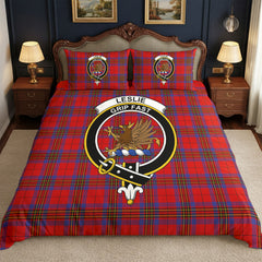 Leslie Modern Tartan Crest Bedding Set