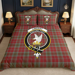 Lindsay Weathered Tartan Crest Bedding Set