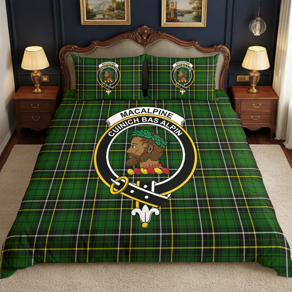 MacAlpine Modern Tartan Crest Bedding Set