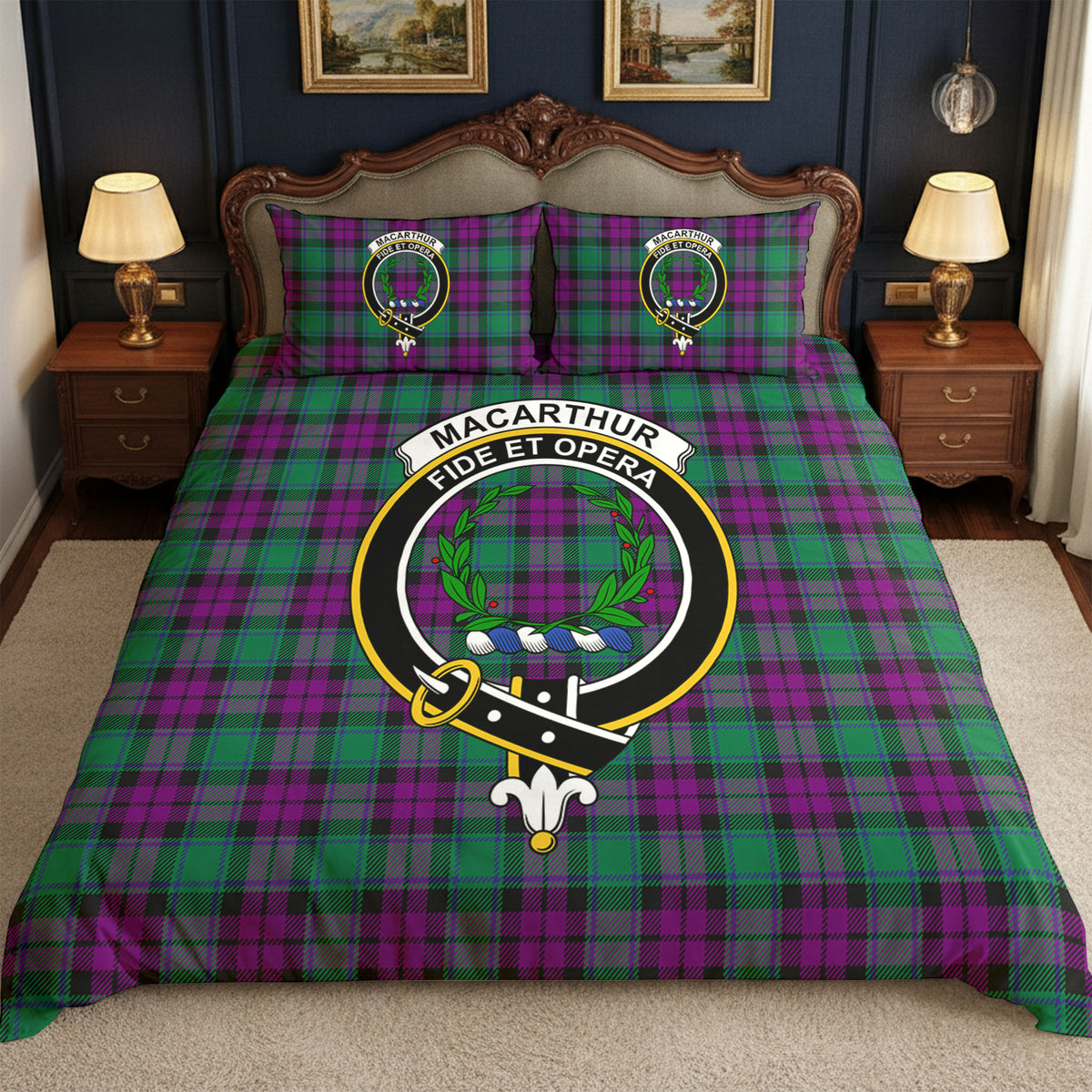MacArthur - Milton Tartan Crest Bedding Set