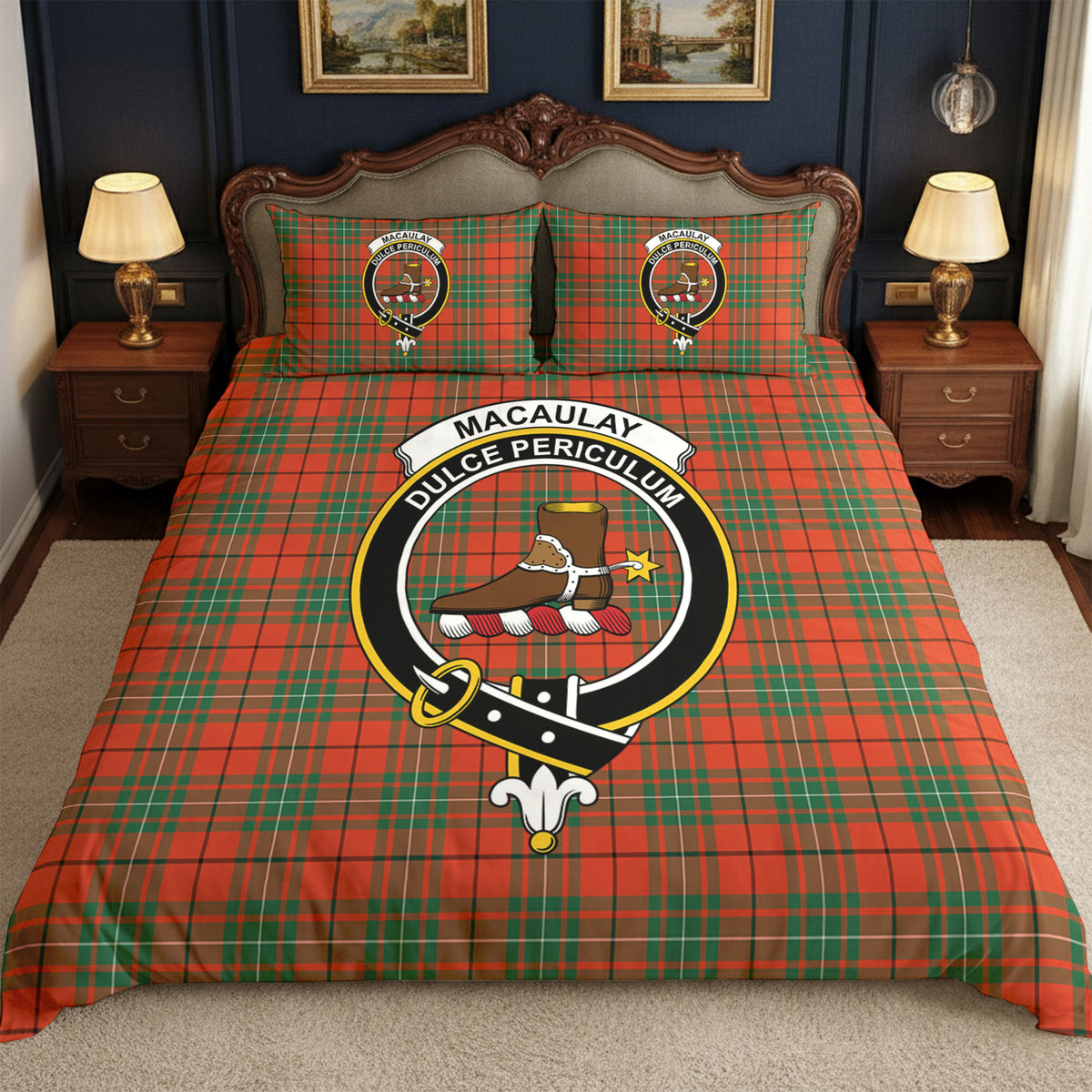 MacAulay Ancient Tartan Crest Bedding Set