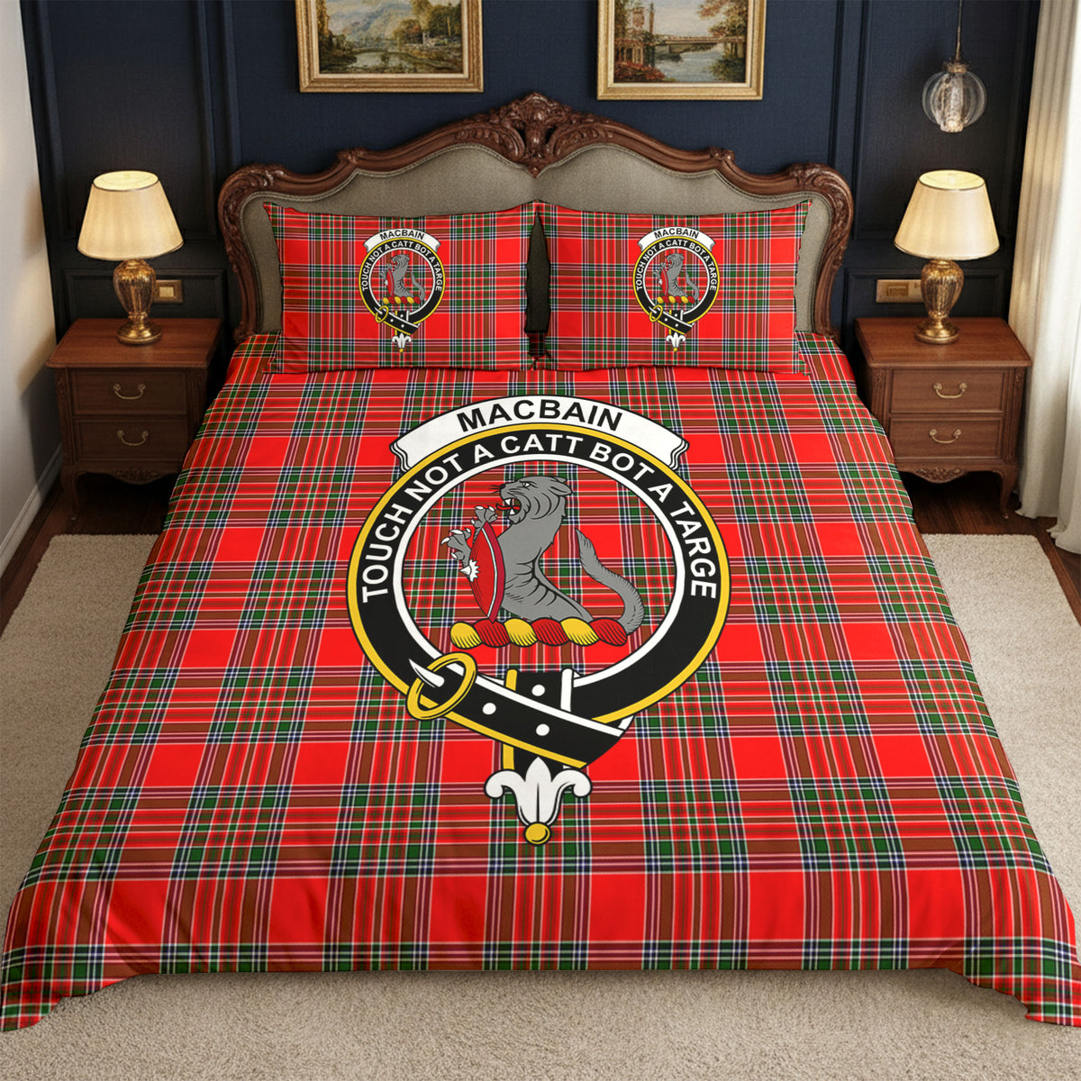 MacBain Tartan Crest Bedding Set