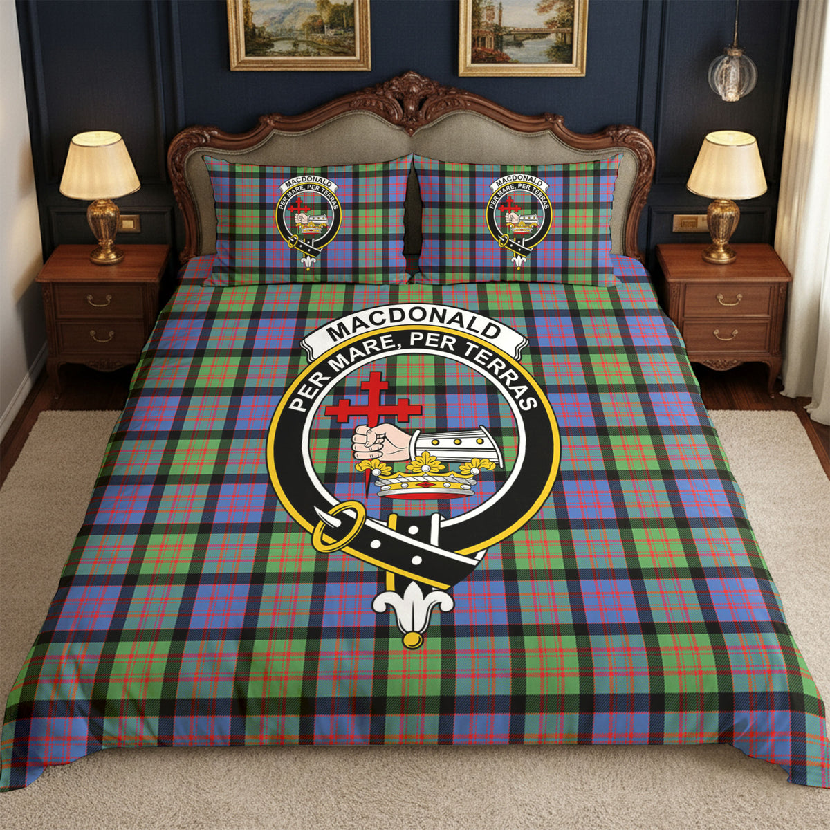 MacDonald Ancient Tartan Crest Bedding Set