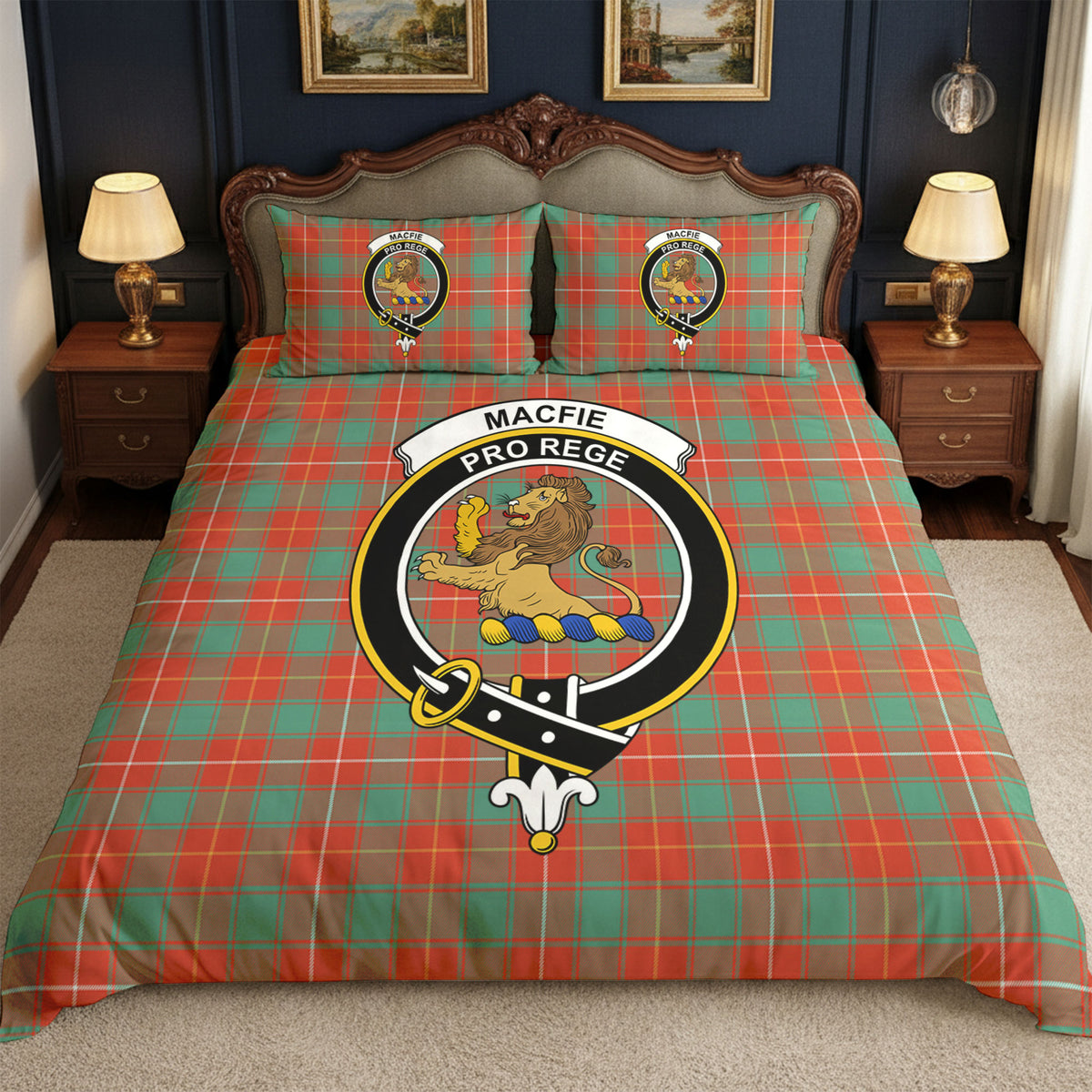 MacFie Ancient Tartan Crest Bedding Set