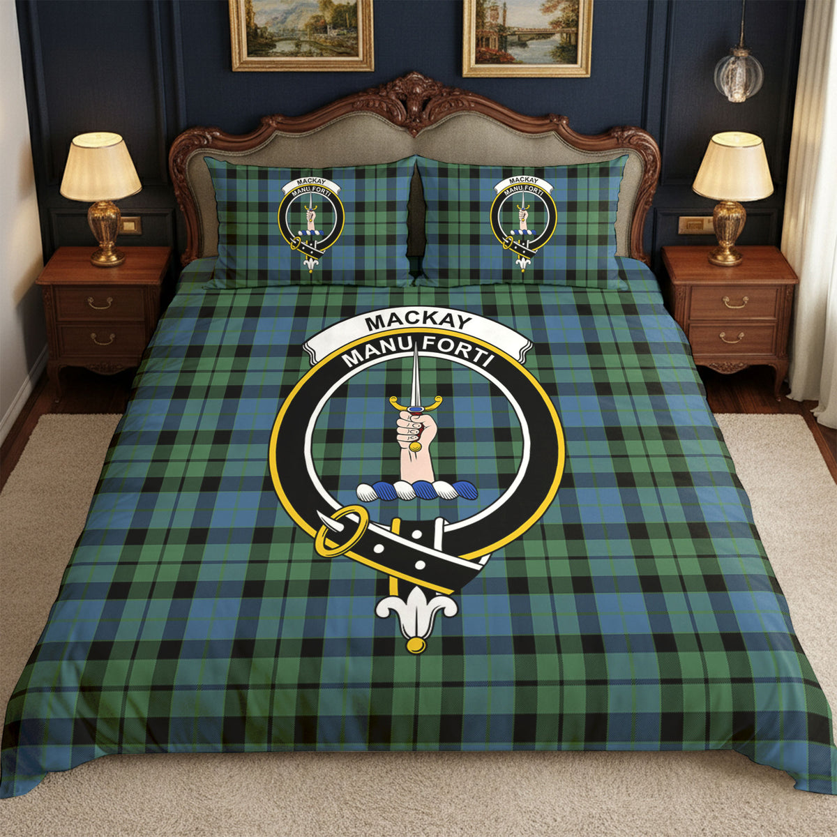 MacKay Ancient Tartan Crest Bedding Set