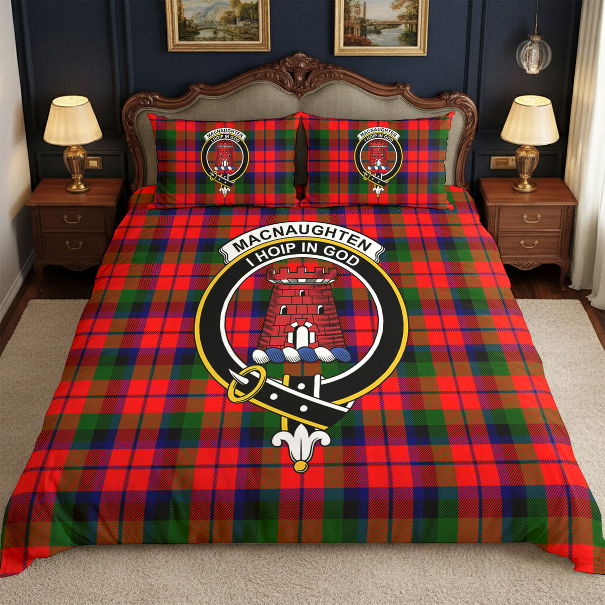 MacNaughten Tartan Crest Bedding Set