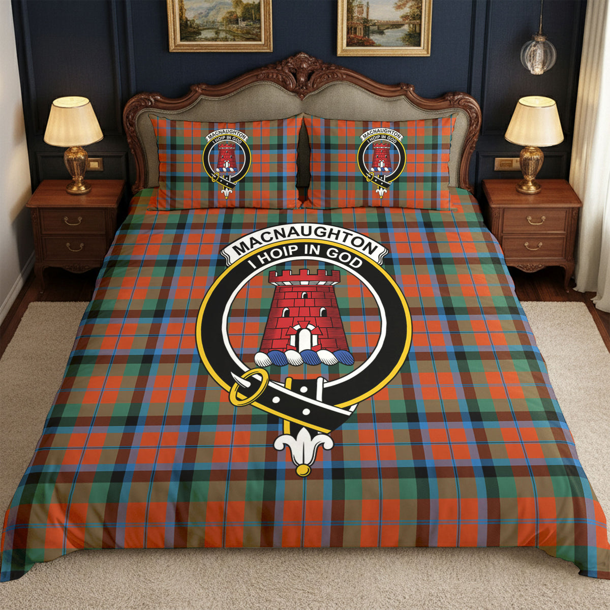 MacNaughton Ancient Tartan Crest Bedding Set