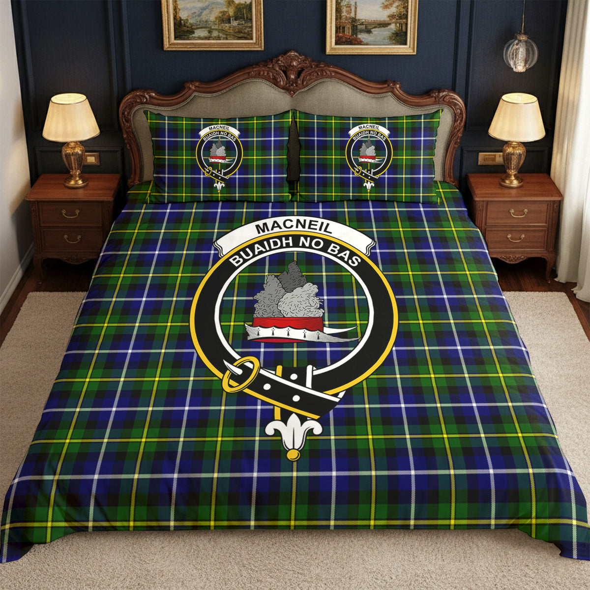 MacNeil of Barra Modern Tartan Crest Bedding Set